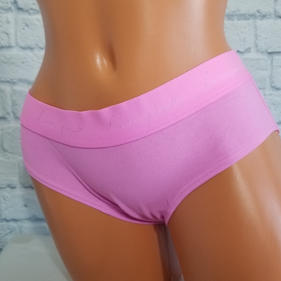 PINK Victoria's Secret Logo Hipster Panties Large New - Picture 5 of 16